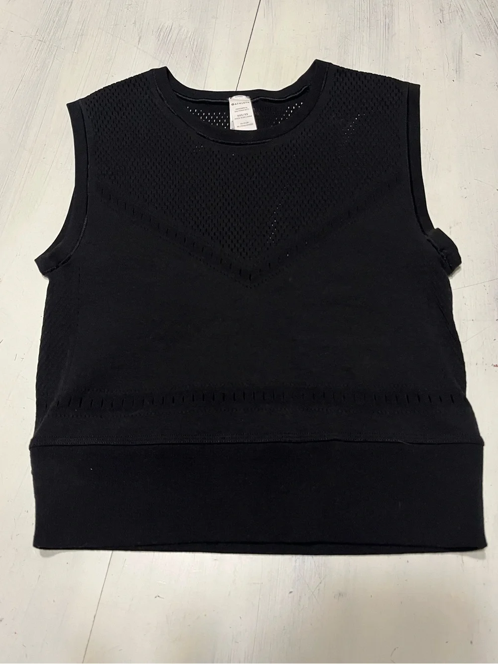 Athleta Pavana Crop Crop Tank Black Sz XXS/XS - Picture 3 of 7